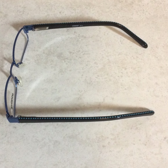 NWT Seventeen royal blue retro metal eyeglasses new old stock - Picture 4 of 16